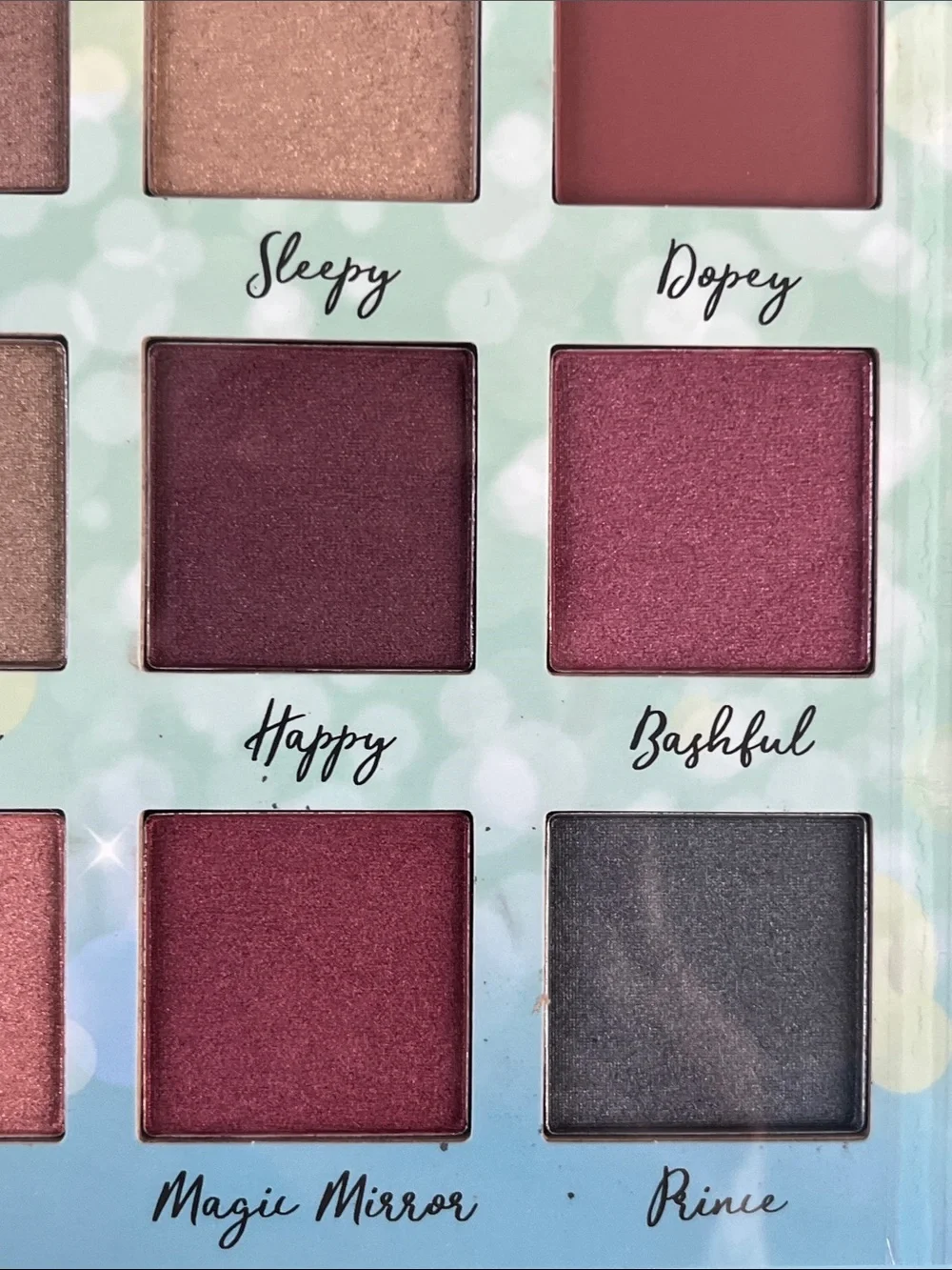 NEW!  Disney Snow White Makeup Palette — Teal, Blue, Red, Yellow Artwork
